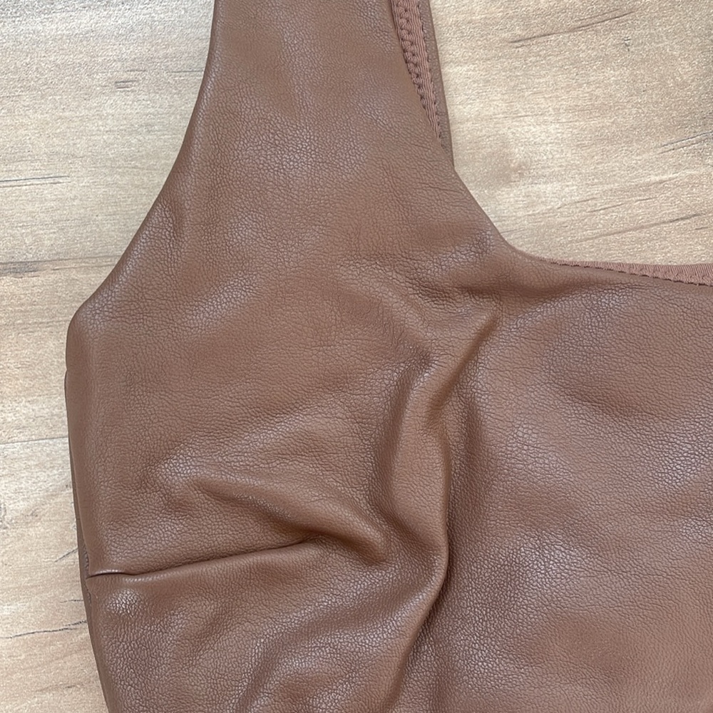Skims Faux Leather Bodysuit - Picture 3 of 5
